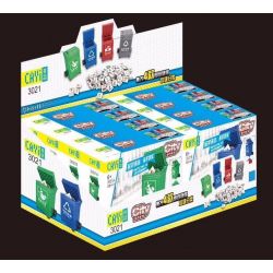 CAYI 3021A 3021B 3021C 3021D non  THÙNG RÁC bộ đồ chơi xếp lắp ráp ghép mô hình 356 khối
