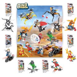 SHENG YUAN SY SY1287 1287 non  MINIFIGURES 8 MÔ HÌNH THOR SPIDERMAN ? NGƯỜI SẮT HULK ĐỘI TRƯỞNG MỸ VENOM bộ đồ chơi xếp lắp ráp ghép mô hình Marvel Super Heroes HEROES ASSEMBLE Siêu Anh Hùng Marvel 242 khối