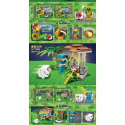 SHENG YUAN SY SY789 non  4 CẢNH ĐUỔI BẮT ÁNH SÁNG bộ đồ chơi xếp lắp ráp ghép mô hình Minecraft MY WORLD Game Xây Dựng