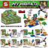 SHENG YUAN SY SY6199 6199 non  8 CẢNH NHỎ NHỎ bộ đồ chơi xếp lắp ráp ghép mô hình Minecraft MY WORLD Game Xây Dựng 247 khối