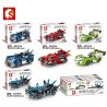 SEMBO 607033 607034 607035 607036 non  XE NỔI TIẾNG 4 款 bộ đồ chơi xếp lắp ráp ghép mô hình Speed Champions Racing Cars FAMOUS CAR Đua Xe Công Thức 674 khối