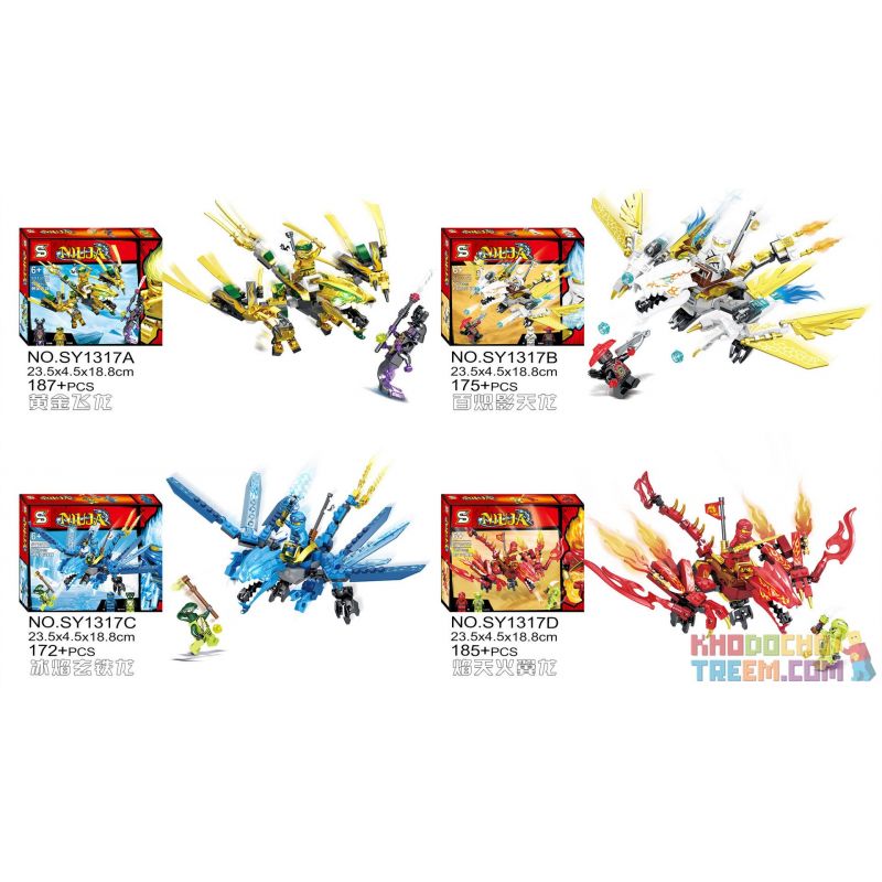 SHENG YUAN SY SY1317A 1317A SY1317B 1317B SY1317C 1317C SY1317D 1317D non  PHANTOM NINJA RỒNG BAY GẮN 4 LOẠI VÀNG TRỜI TRĂM LỬA ĐỎ ĐEN THÊM PTEROSAUR bộ đồ chơi xếp lắp ráp ghép mô hình The  Ninjago Movie NIUJA Ninja Lốc Xoáy 719 khối