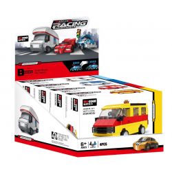 Decool 22005 Jisi 22005 non  XE KÉO LÙI VAN CỔ ĐIỂN HỒNG KÔNG bộ đồ chơi xếp lắp ráp ghép mô hình Speed Champions Racing Cars MINI RACING PACEMAKER Đua Xe Công Thức 107 khối