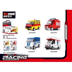 Decool 22007 Jisi 22007 non  XE BUÝT KÉO VỀ LAMAR STAR bộ đồ chơi xếp lắp ráp ghép mô hình Speed Champions Racing Cars MINI RACING PACEMAKER Đua Xe Công Thức 91 khối