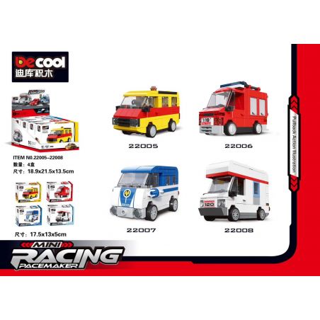 Decool 22007 Jisi 22007 non  XE BUÝT KÉO VỀ LAMAR STAR bộ đồ chơi xếp lắp ráp ghép mô hình Speed Champions Racing Cars MINI RACING PACEMAKER Đua Xe Công Thức 91 khối