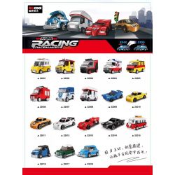 Decool 22011 Jisi 22011 non  XE ĐUA MÀU CAM bộ đồ chơi xếp lắp ráp ghép mô hình Speed Champions Racing Cars MINI RACING PACEMAKER Đua Xe Công Thức 39 khối