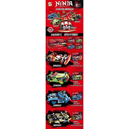 SHENG YUAN SY 7008A 7008B 7008C 7008D non  NINJA CARAVAN XE LỬA CHỚP BĂNG ĐÂM bộ đồ chơi xếp lắp ráp ghép mô hình The  Ninjago Movie NINJA MASTER Ninja Lốc Xoáy 531 khối