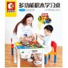 SEMBO S1999 1999 non  BÀN TRÒ CHƠI HỌC ĐA CHỨC NĂNG SENBAO bộ đồ chơi xếp lắp ráp ghép mô hình City LEARNING DESK Thành Phố