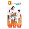 SEMBO S1999 1999 non  BÀN TRÒ CHƠI HỌC ĐA CHỨC NĂNG SENBAO bộ đồ chơi xếp lắp ráp ghép mô hình City LEARNING DESK Thành Phố
