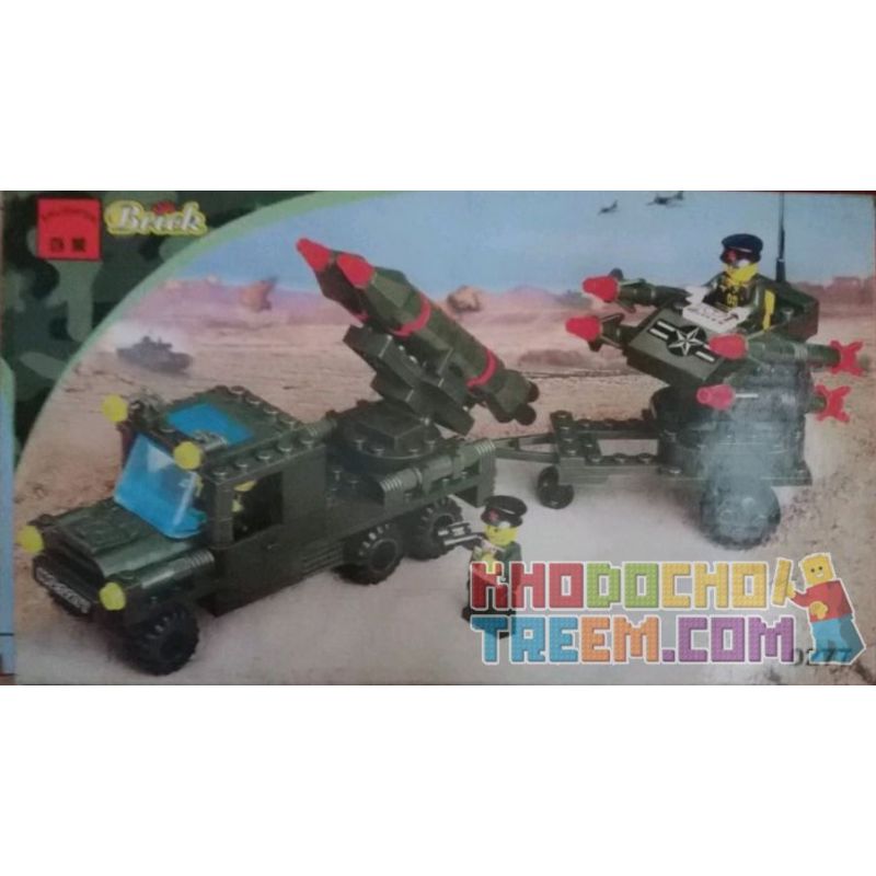 AUSINI 22505 Enlighten 0277 Qman 0277 non  XE TÊN LỬA bộ đồ chơi xếp lắp ráp ghép mô hình Military Army Quân Sự Bộ Đội