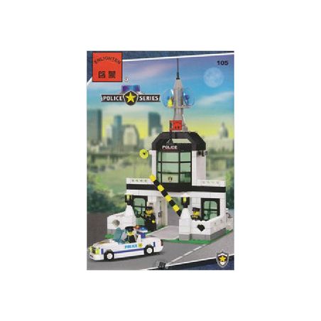 Enlighten 105 Qman 105 non  ĐỒN CẢNH SÁT bộ đồ chơi xếp lắp ráp ghép mô hình City POLICE Thành Phố