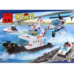 Enlighten 109 Qman 109 non  HUẤN LUYỆN TRÊN BIỂN BỘ VÀ KHÔNG bộ đồ chơi xếp lắp ráp ghép mô hình City Thành Phố 434 khối