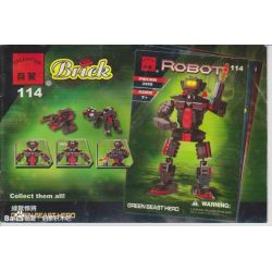 Enlighten 114 Qman 114 non  QUÁI VẬT TITAN TITAN bộ đồ chơi xếp lắp ráp ghép mô hình GREEN BEAST HERO 309 khối