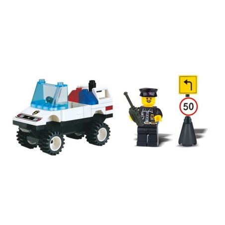 Enlighten 124 Qman 124 non  XE CHỈ HUY KHOANH VÙNG bộ đồ chơi xếp lắp ráp ghép mô hình City CASH TRUCK Thành Phố 60 khối