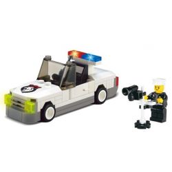 Enlighten 125 Qman 125 non  XE CẢNH SÁT TỐC ĐỘ bộ đồ chơi xếp lắp ráp ghép mô hình City POLICE Thành Phố 74 khối