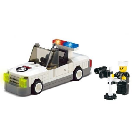 Enlighten 125 Qman 125 non  XE CẢNH SÁT TỐC ĐỘ bộ đồ chơi xếp lắp ráp ghép mô hình City POLICE Thành Phố 74 khối