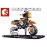 SEMBO 701101 SHENZHEN RAEL ENTERTAINMENT 50009 non  XE MÁY XUYÊN QUỐC GIA KTM bộ đồ chơi xếp lắp ráp ghép mô hình  TECHINQUE MOTORCYCLE Kỹ Thuật Công Nghệ Cao Mô Hình Phương Tiện 209 khối