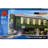 Enlighten 624 Qman 624 non  TOA XE LỬA HẠNG SANG bộ đồ chơi xếp lắp ráp ghép mô hình Trains TRAIN DELUXE PASSENGER CAR Tàu Hỏa 292 khối