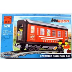 Enlighten 628 Qman 628 non  HUẤN LUYỆN VIÊN GIÁC NGỘ bộ đồ chơi xếp lắp ráp ghép mô hình Trains TRAIN ENLIGHTEN PASSENGER CAR Tàu Hỏa 217 khối