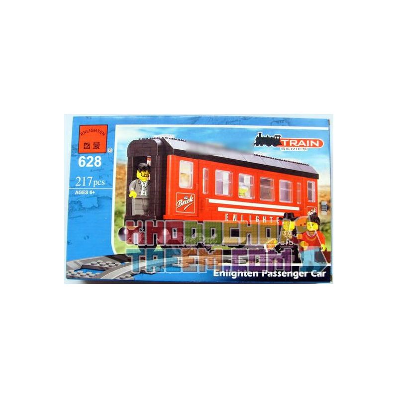 Enlighten 628 Qman 628 non  HUẤN LUYỆN VIÊN GIÁC NGỘ bộ đồ chơi xếp lắp ráp ghép mô hình Trains TRAIN ENLIGHTEN PASSENGER CAR Tàu Hỏa 217 khối