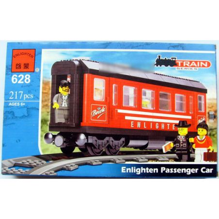 Enlighten 628 Qman 628 non  HUẤN LUYỆN VIÊN GIÁC NGỘ bộ đồ chơi xếp lắp ráp ghép mô hình Trains TRAIN ENLIGHTEN PASSENGER CAR Tàu Hỏa 217 khối