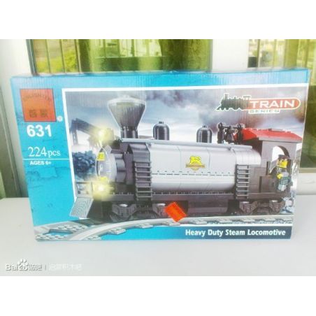Enlighten 631 Qman 631 non  ĐẦU MÁY HƠI NƯỚC NẶNG bộ đồ chơi xếp lắp ráp ghép mô hình Trains Tàu Hỏa 224 khối