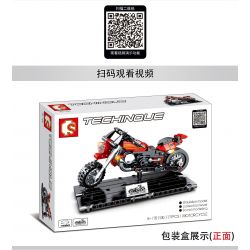 SEMBO 701100 non  MÔ HÌNH XE HARLEY bộ đồ chơi xếp lắp ráp ghép mô hình  TECHINQUE MOTORCYCLE Kỹ Thuật Công Nghệ Cao Mô Hình Phương Tiện 171 khối