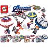 SHENG YUAN SY SY1367 1367 non  8 NHÂN VẬT MINI NHẢY DÙ bộ đồ chơi xếp lắp ráp ghép mô hình Marvel Super Heroes HEROES ASSEMBLE Siêu Anh Hùng Marvel 136 khối