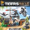 PanlosBrick 630001 Panlos Brick 630001 non  8 CẢNH NHỎ bộ đồ chơi xếp lắp ráp ghép mô hình Tigers TIGERS SPECIAL OP'S FLYING Đặc Nhiệm Cọp 340 khối