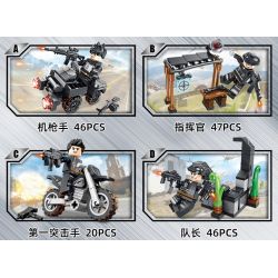 PanlosBrick 630001 Panlos Brick 630001 non  8 CẢNH NHỎ bộ đồ chơi xếp lắp ráp ghép mô hình Tigers TIGERS SPECIAL OP'S FLYING Đặc Nhiệm Cọp 340 khối