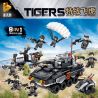 PanlosBrick 630002 Panlos Brick 630002 non  8 CẢNH NHỎ XE BỌC THÉP bộ đồ chơi xếp lắp ráp ghép mô hình Tigers TIGERS SPECIAL OP'S FLYING Đặc Nhiệm Cọp