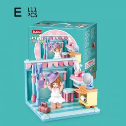 SLUBAN M38 non  PHÒNG KHÁCH 6 KIỂU bộ đồ chơi xếp lắp ráp ghép mô hình Modular Buildings MINI HANDCRAFT Mô Hình Nhà Cửa 660 khối