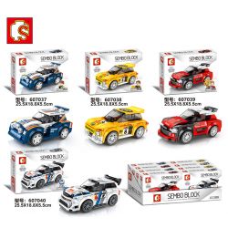 SEMBO 607037 non  XE ĐUA MG METRO 6R4 bộ đồ chơi xếp lắp ráp ghép mô hình Speed Champions Racing Cars FAMOUS CAR RALLY Đua Xe Công Thức 159 khối