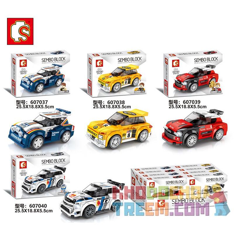 SEMBO 607039 607110 SHENG YUAN SY 5068 non  XE ĐUA CITROEN C3 bộ đồ chơi xếp lắp ráp ghép mô hình Speed Champions Racing Cars FAMOUS CAR RALLY Đua Xe Công Thức 173 khối