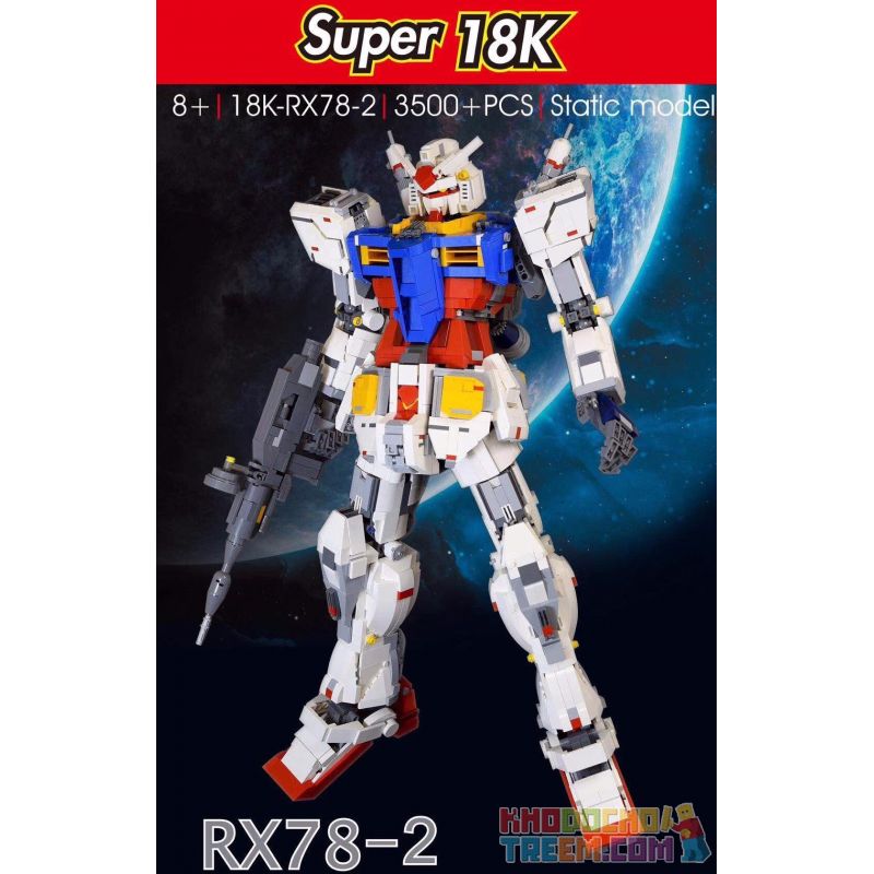 SUPER 18K 18K-RX78-2 18RX78-2 18KRX78-2 K80 non  ORIGINAL GUNDAM RX-78-2 MOBILE SUIT 1:60 tỷ lệ 1:60 bộ đồ chơi xếp lắp ráp ghép mô hình Creator GUNDAM RX78-2 STATIC MODEL Sáng Tạo 3500 khối