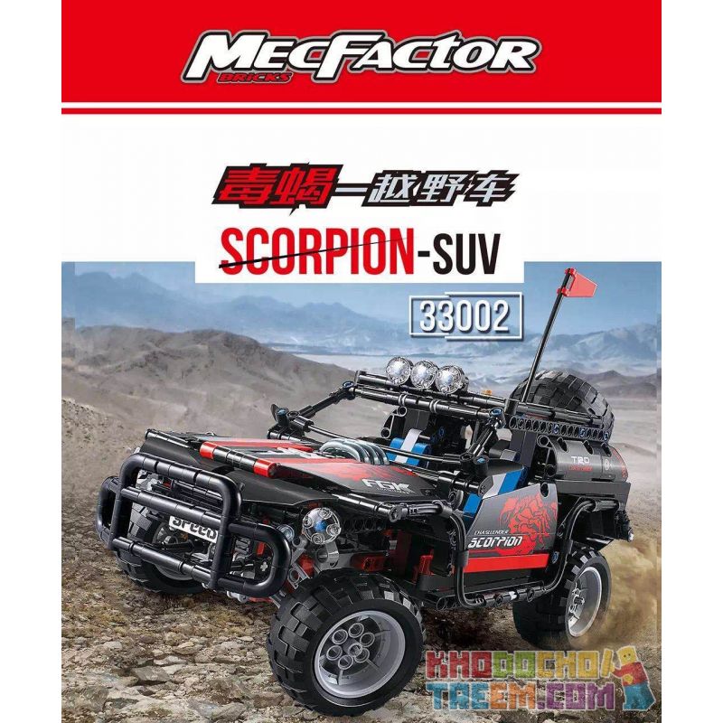 Decool 33002 Jisi 33002 non  CHẤT ĐỘC - XE OFF-ROAD bộ đồ chơi xếp lắp ráp ghép mô hình  SCORPION-SUV Kỹ Thuật Công Nghệ Cao Mô Hình Phương Tiện 750 khối