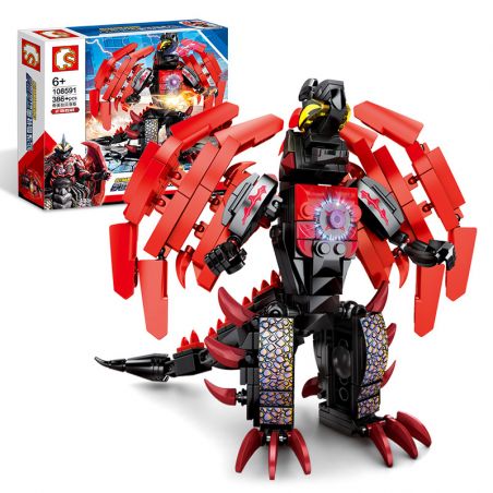 SEMBO 108591 non  QUÁI THÚ DUNG HỢP BERIA MẠNH NHẤT CHIMEI LABELLES bộ đồ chơi xếp lắp ráp ghép mô hình Ultraman ULTRAMAN HEROS Vệ Binh Vũ Trụ Siêu Nhân Điện Quang 386 khối