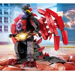 SEMBO 108591 non  QUÁI THÚ DUNG HỢP BERIA MẠNH NHẤT CHIMEI LABELLES bộ đồ chơi xếp lắp ráp ghép mô hình Ultraman ULTRAMAN HEROS Vệ Binh Vũ Trụ Siêu Nhân Điện Quang 386 khối