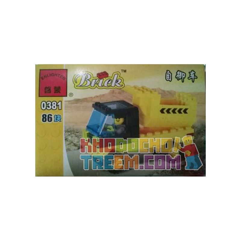 Enlighten 0381 Qman 0381 non  XE TẢI TỰ ĐỔ bộ đồ chơi xếp lắp ráp ghép mô hình City Thành Phố 86 khối