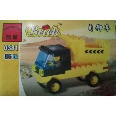 Enlighten 0381 Qman 0381 non  XE TẢI TỰ ĐỔ bộ đồ chơi xếp lắp ráp ghép mô hình City Thành Phố 86 khối