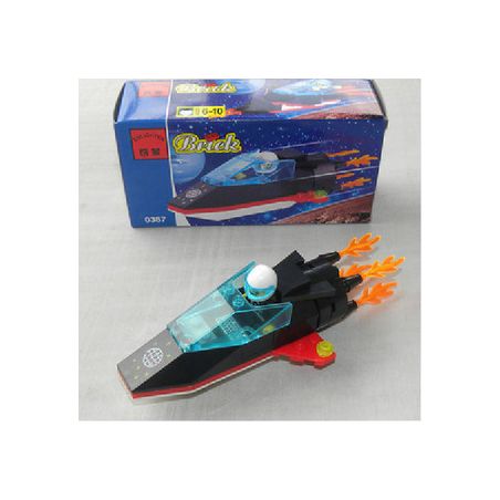 Enlighten 0387 Qman 0387 non  TÀU KHÔNG GIAN bộ đồ chơi xếp lắp ráp ghép mô hình City Thành Phố