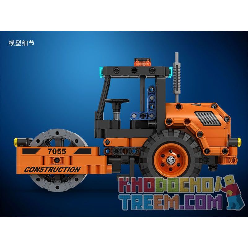 Winner 7055 non  TRỤC LĂN bộ đồ chơi xếp lắp ráp ghép mô hình  TECHNIQUE COMPACTOR Kỹ Thuật Công Nghệ Cao Mô Hình Phương Tiện 369 khối