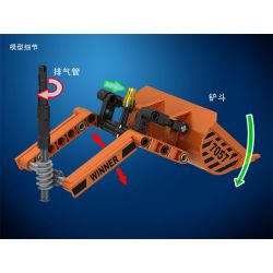 IBLOCK PL-920-111 920-111 PL920-111 Winner 7057 non  BỘ TẢI BACKHOE. bộ đồ chơi xếp lắp ráp ghép mô hình  TECHNIQUE BACKHOE LOADER Kỹ Thuật Công Nghệ Cao Mô Hình Phương Tiện 377 khối