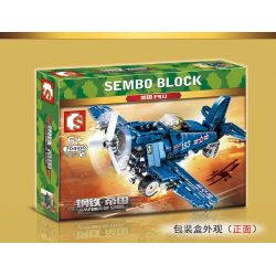 SEMBO 704100 non  MÁY BAY CHIẾN ĐẤU F4U CỦA MỸ bộ đồ chơi xếp lắp ráp ghép mô hình Empires Of Steel EMPIRES OF STEEL F4U Đế Chế Thép 205 khối