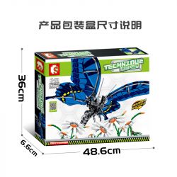 SEMBO 703601 non  BƯỚM PHƯỢNG bộ đồ chơi xếp lắp ráp ghép mô hình  TECHINQUE Kỹ Thuật Công Nghệ Cao Mô Hình Phương Tiện 564 khối