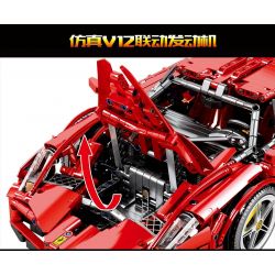 SEMBO 701020 non  ENZO FERRAI 1:10. tỷ lệ 1:10 bộ đồ chơi xếp lắp ráp ghép mô hình  ENZO FERRARI Kỹ Thuật Công Nghệ Cao Mô Hình Phương Tiện 2569 khối