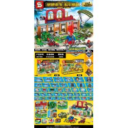 SHENG YUAN SY SY1365 1365 non  ĐẢO PHỤC XÂY DỰNG HÀNG HÓA THÀNH PHỐ JEDI ISLAND-P bộ đồ chơi xếp lắp ráp ghép mô hình Game For Peace Chiến Đấu Cho Hòa Bình 445 khối