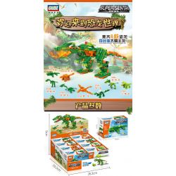 GUDI 8754 non  KHỦNG LONG TÁM TRONG MỘT bộ đồ chơi xếp lắp ráp ghép mô hình Power Rangers Super Sentai 5 Anh Em Siêu Nhân 386 khối