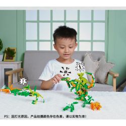 GUDI 8754 non  KHỦNG LONG TÁM TRONG MỘT bộ đồ chơi xếp lắp ráp ghép mô hình Power Rangers Super Sentai 5 Anh Em Siêu Nhân 386 khối