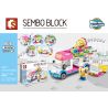 SEMBO 601302 non  XE ĐẨY KEM SENBAO STREET VIEW SERIES bộ đồ chơi xếp lắp ráp ghép mô hình City Thành Phố 264 khối